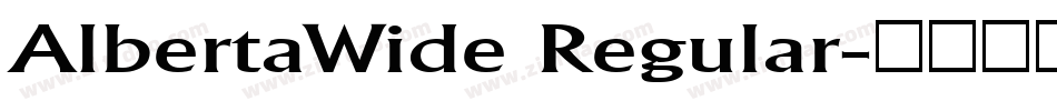 AlbertaWide Regular字体转换